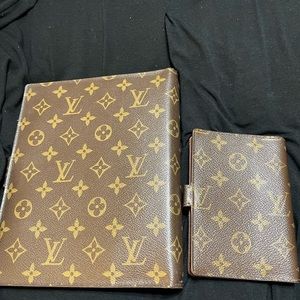 Authentic large monogram LV agenda book and small LV agenda book
